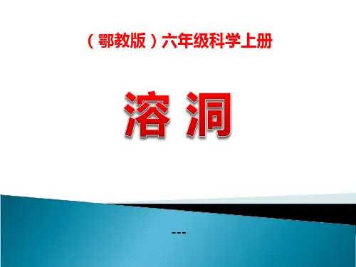 鄂教版科学六年级上册第11课《溶洞》ppt-课件