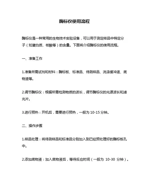 酶标仪使用流程