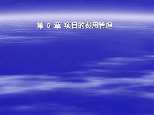 项目费用管理-资料.ppt