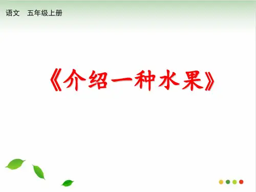 统编版语文五年级上册第五单元习作：介绍一种事物课件(共27张PPT)