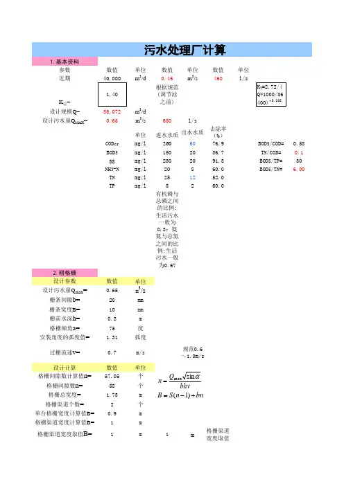 粗格栅-进水泵房-计算书