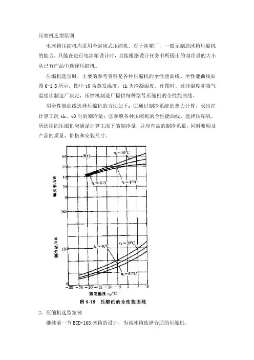 压缩机选型原则