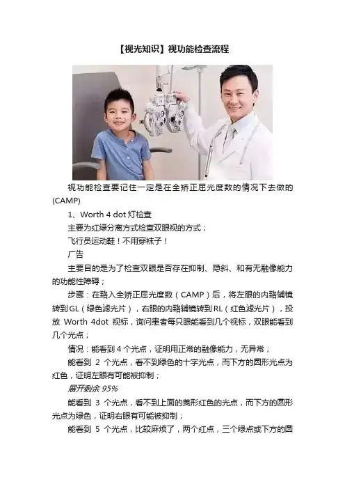 【视光知识】视功能检查流程