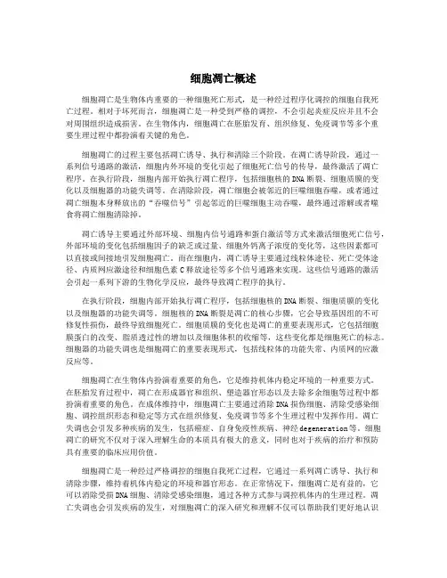 细胞凋亡概述