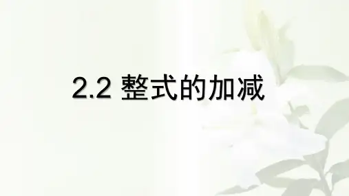 《整式的加减》公开课课件PPT3