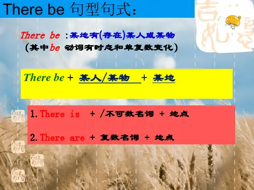 PEP小学六年级英语therebe句型讲解与练习PPT课件