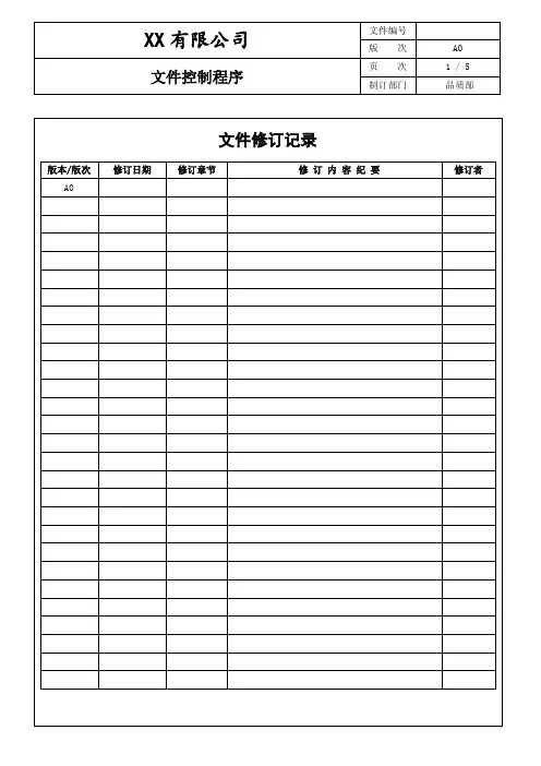 文件控制程序