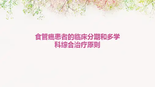 食管癌患者的临床分期和多学科综合治疗原则