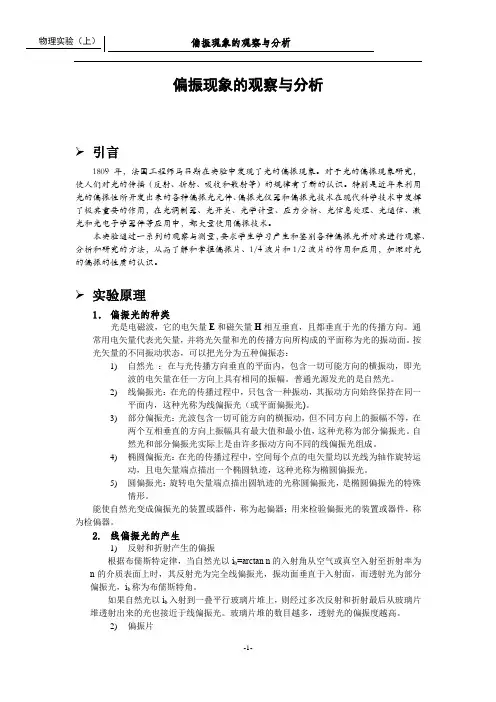 偏振现象的观察与分析