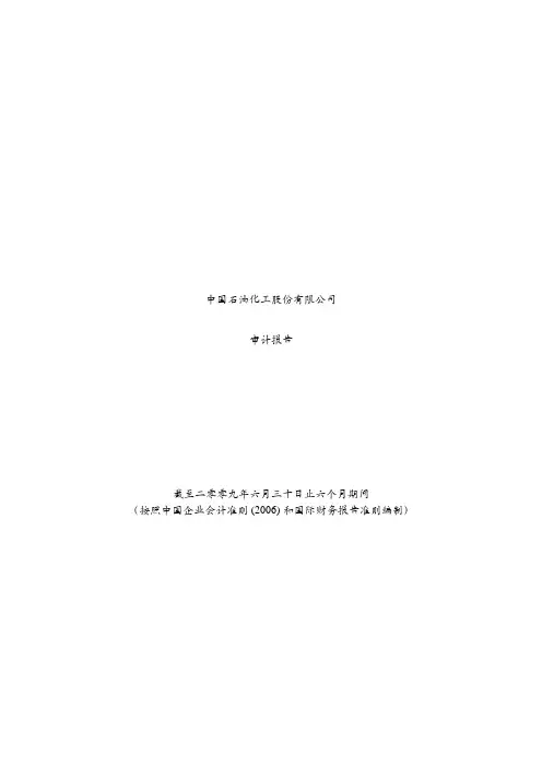 《中国石油化工股份有限公司审计报告》