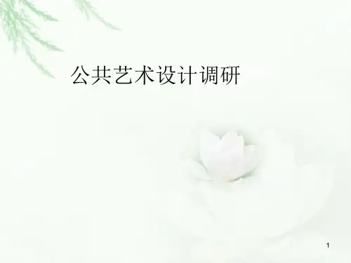 公共艺术设计调研ppt课件