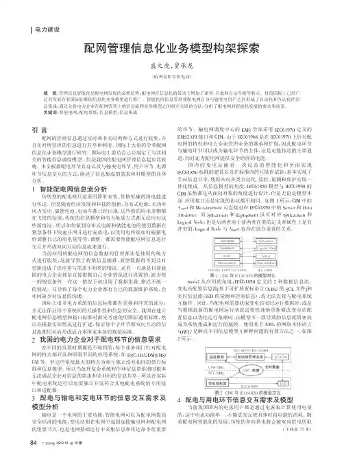配网管理信息化业务模型构架