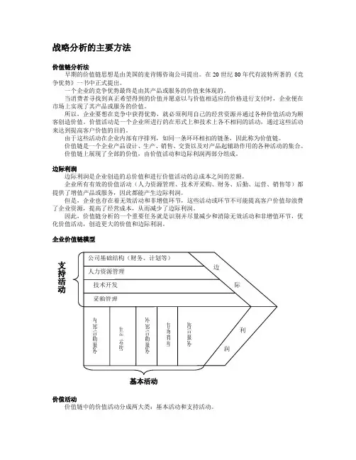 战略分析的主要方法