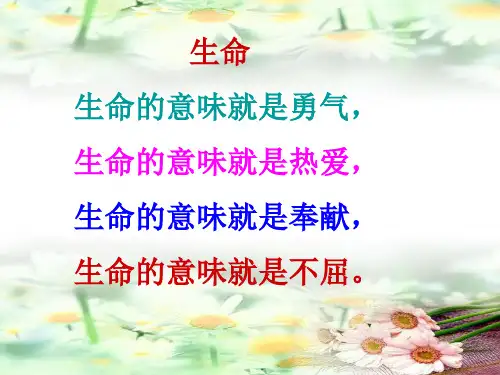 《花的勇气》课件PPT