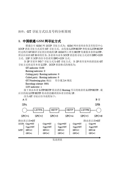 GT寻址方式以及号码分析原则