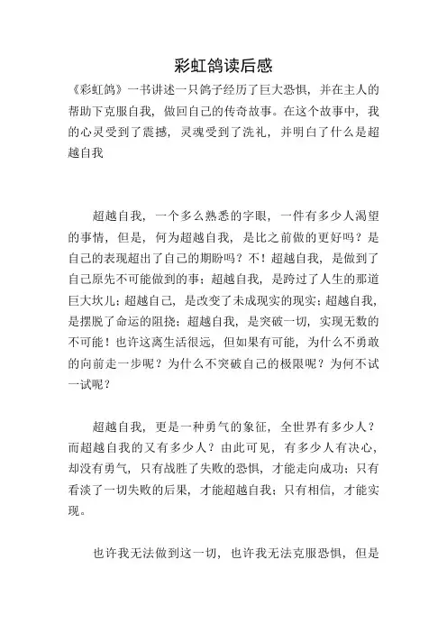 彩虹鸽读后感