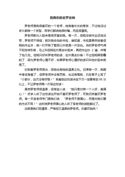 我喜欢的老罗老师