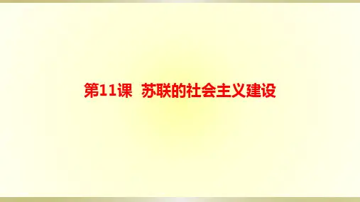 人教部编版九年级历史下册第11课 苏联社会主义建设课件(共32张PPT)