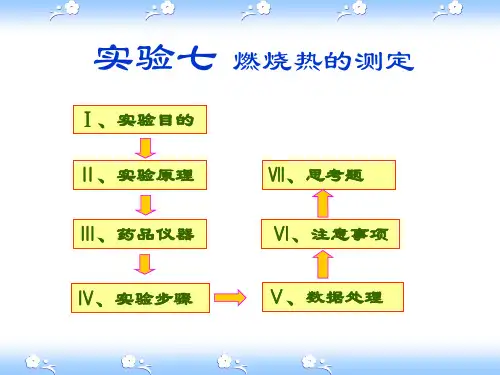 物化实验(燃烧热、相图、活化能)