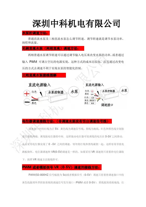 水泵的调速方法