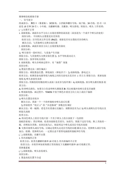 赛博喷绘机维修指导书