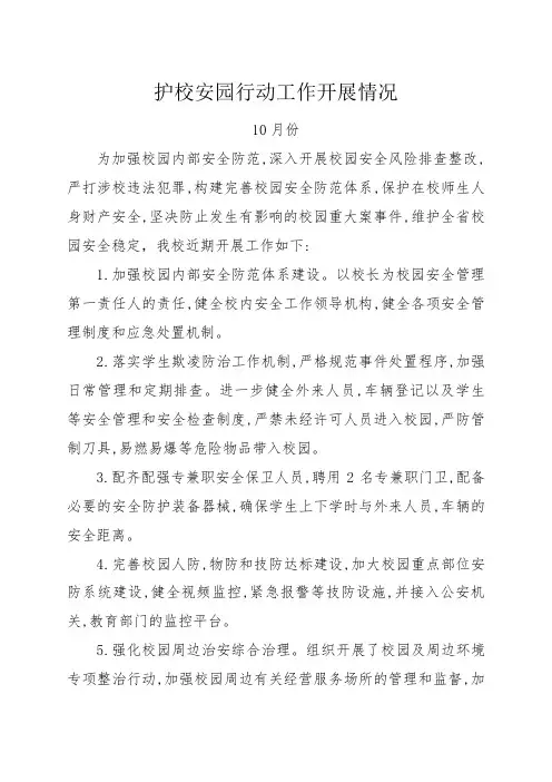 护校安园工作开展情况汇报(4)