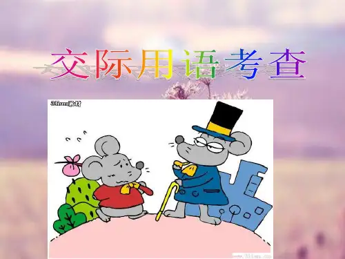 高三英语交际用语考察PPT教学课件