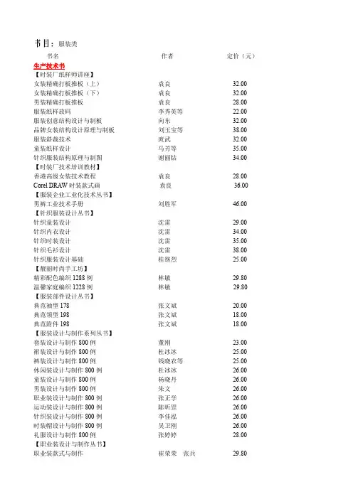 服装类