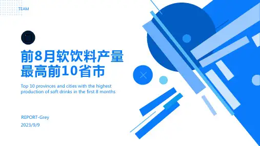 2023年前8月软饮料产量最高前10省市报告