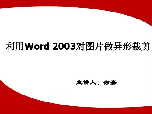 word对图片进行异性裁剪