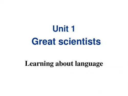 人教版英语必修五 Unit 1 Learning about language 课件