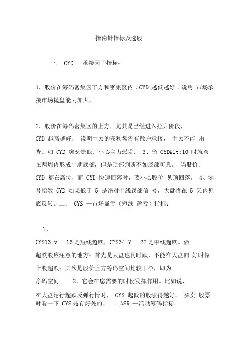 指南针指标及选股
