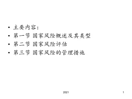 国家风险评估与管理PPT课件