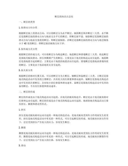 断层的知识点总结