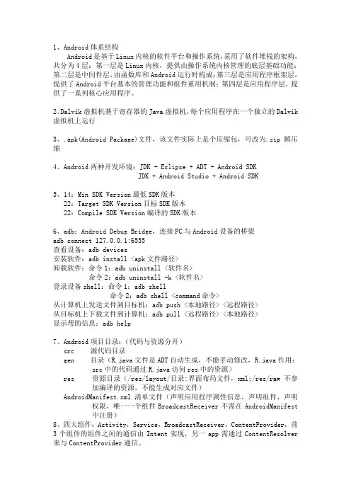 Android知识点