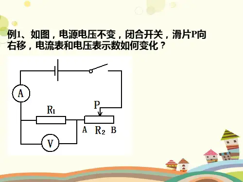 初中物理教育科学九年级上册欧姆定律-动态电路分析滑动变阻器PPT