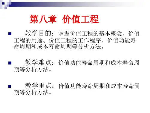 第八章  价值工程