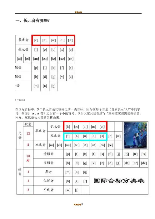 5个长元音发音技巧与单词举例