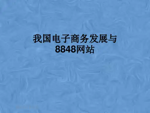我国电子商务发展与8848网站
