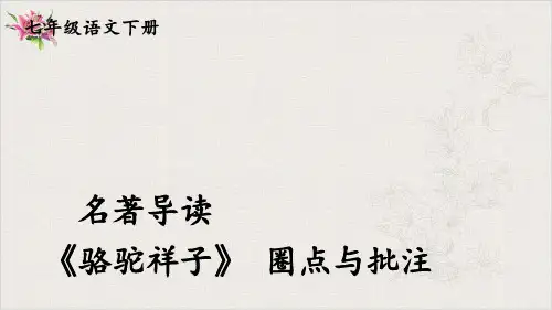 七年级语文部编版下册第三单元名著导读《骆驼祥子》PPT课件(62页)