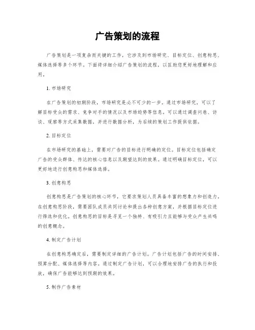 广告策划的流程