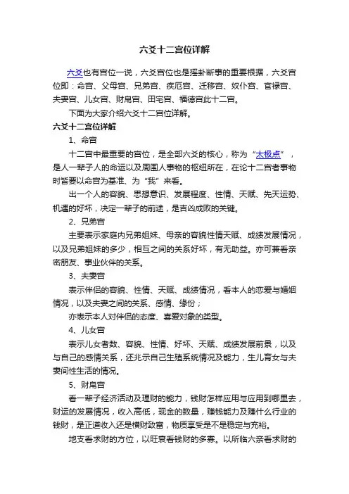 六爻十二宫位详解