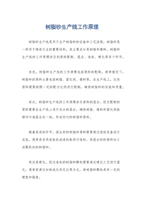 树脂砂生产线工作原理