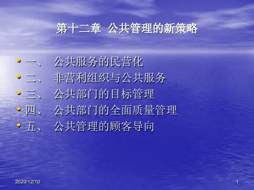 中国政法行政管理考研专业课课件公共管理学_张成福 (6)PPT教学课件