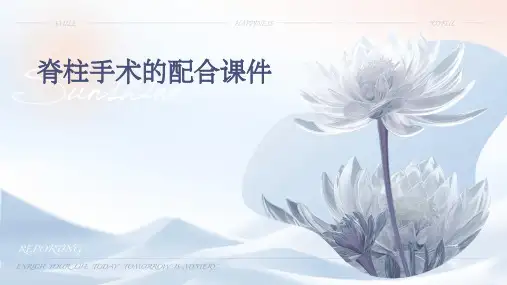脊柱手术的配合课件