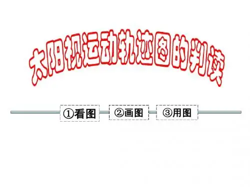 补充：太阳视运动轨迹图的判读