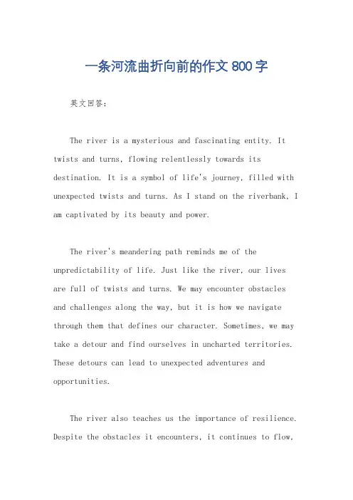 一条河流曲折向前的作文800字