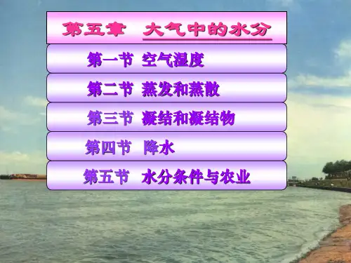 气象学：大气中的水分