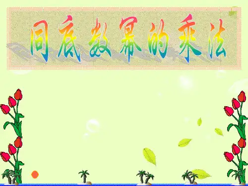 3.1《同底数幂的乘法》课件(共24张ppt)