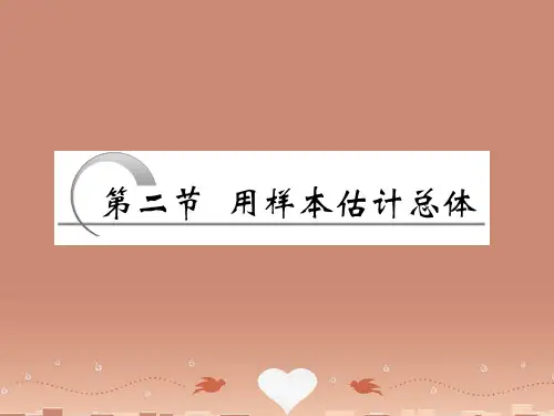 高考数学 第九章第二节 用样本估计总体课件新人教A版
